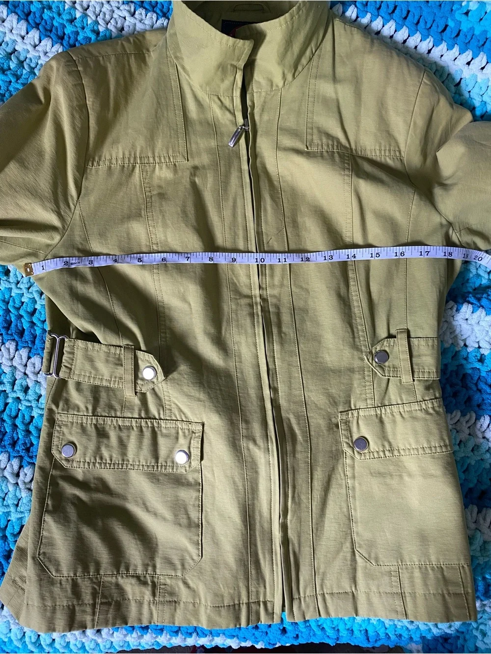 Giacca A Gallery Company Chartreuse Lime Green Utility Field Jacket Womens M